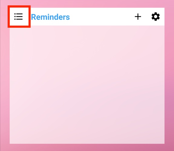 Change list on the widget