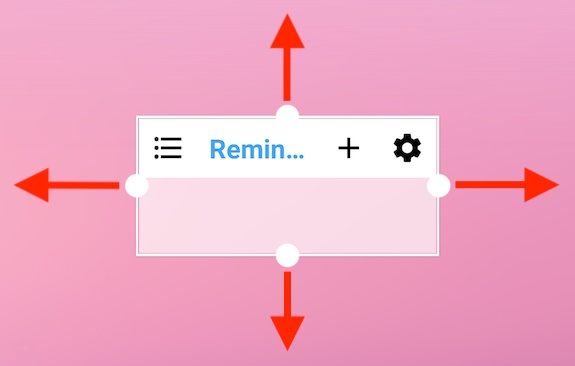 Resize an Android widget